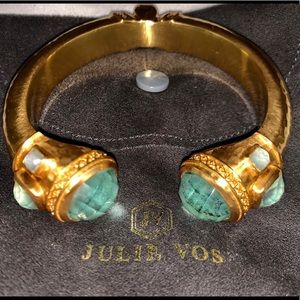 CATALINA HINGE GREEN CUFF BRACELET SIZE M